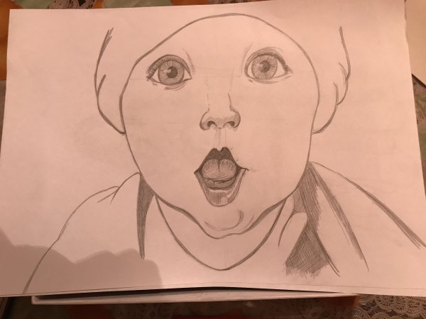 Рисунок Милохина карандашом