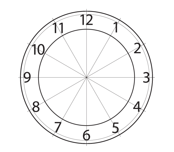 Циферблат чертеж