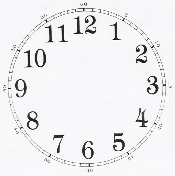 Макет циферблата часов