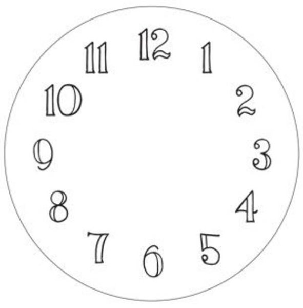 Трафарет часы для вырезания
