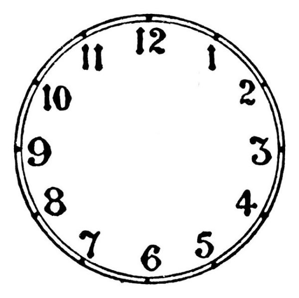 Циферблат без цифр для детей