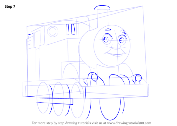 Нарисовать поезд Томас