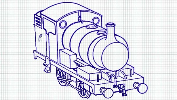 Паровозик Томас чертеж