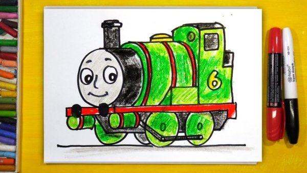 Паровоз Томас рисунок