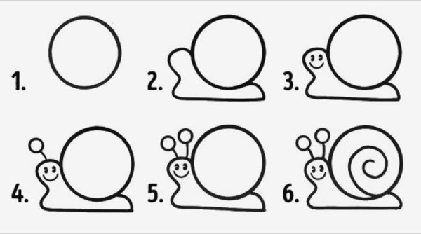 Последовательное рисование для детей