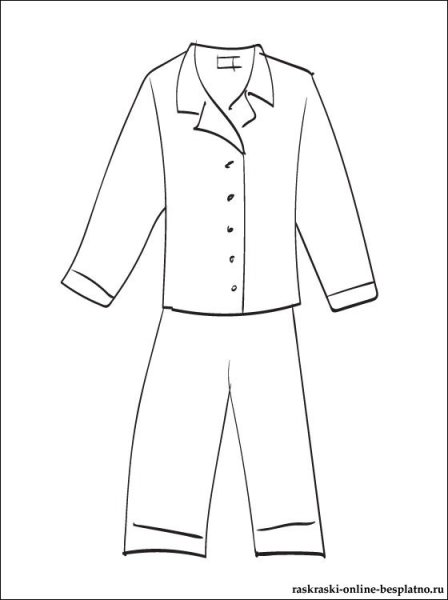 Эскиз одежды пижама