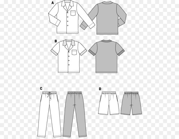 Технический эскиз пижамы