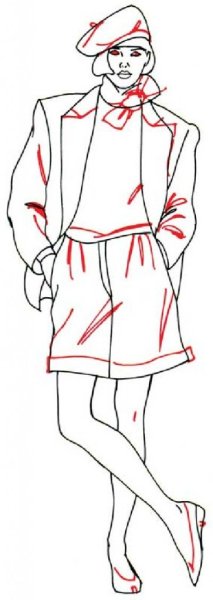 Нарисованный ребенок в пижаме