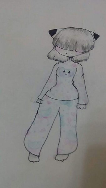 Раскраска девушка в кигуруми