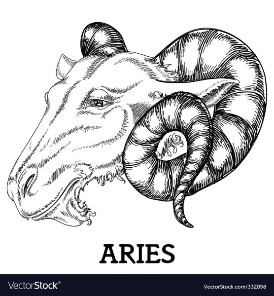 Тату знак зодиака Овен эскизы для девушек