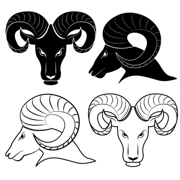 Стилизованная голова барана