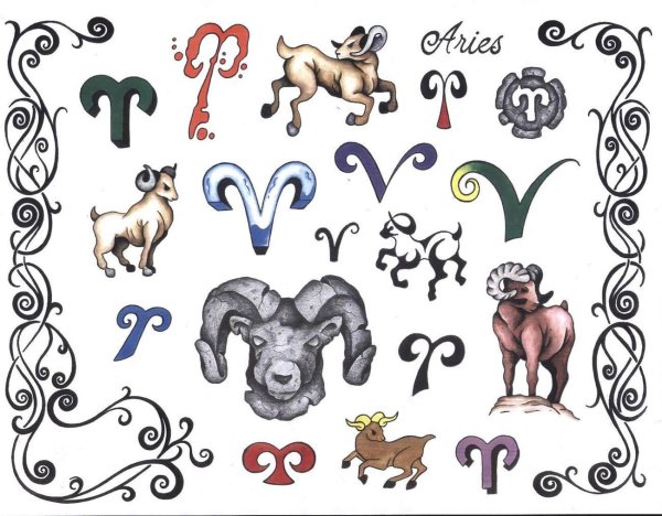 Овен знак зодиака тату эскиз