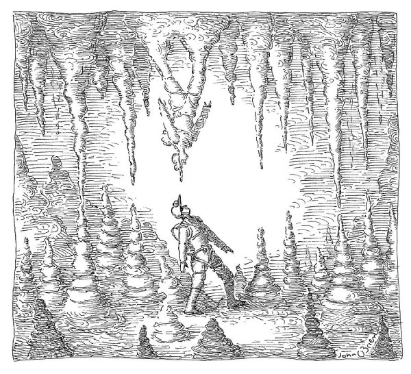 Пещера графический рисунок