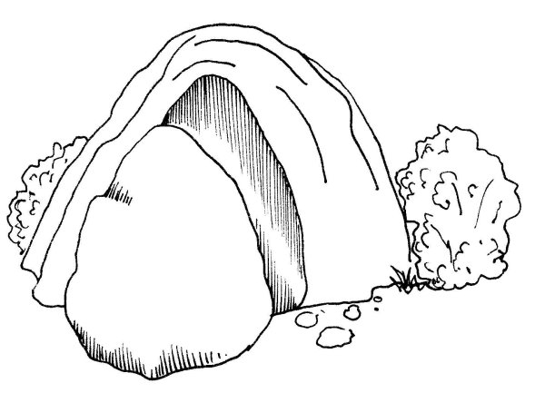 Пещера раскраска для детей