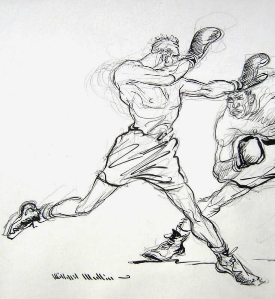 Бой на ринге рисунок