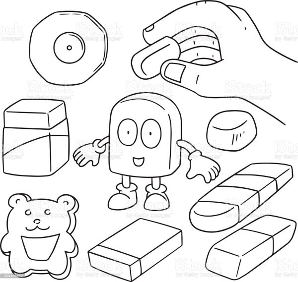 Стирательная резинка нарисовать