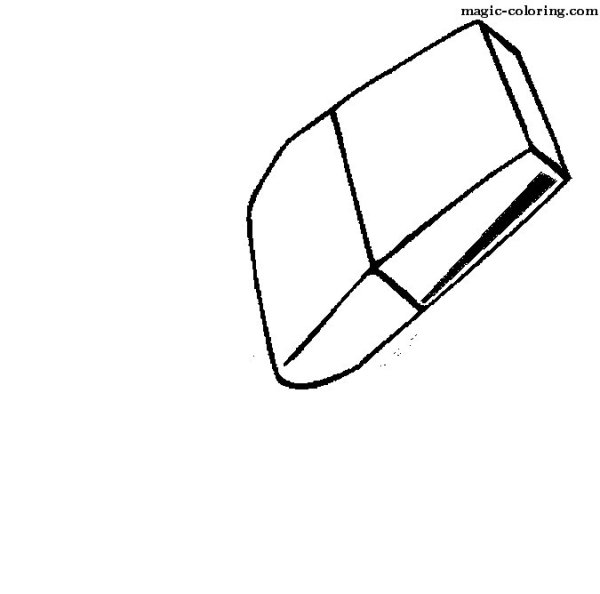 Ластик черно белый