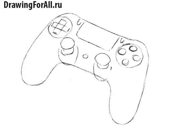 Раскраска джостик от приставки PS 4 Pro