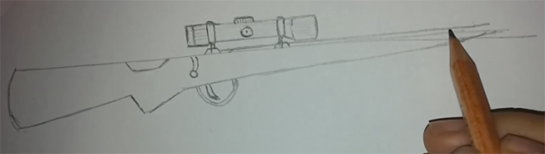 Винтовка из карандашей