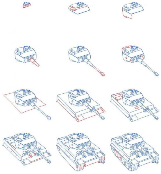 Танк т-34 поэтапно