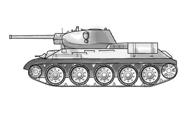 Танк т-34 рисунок