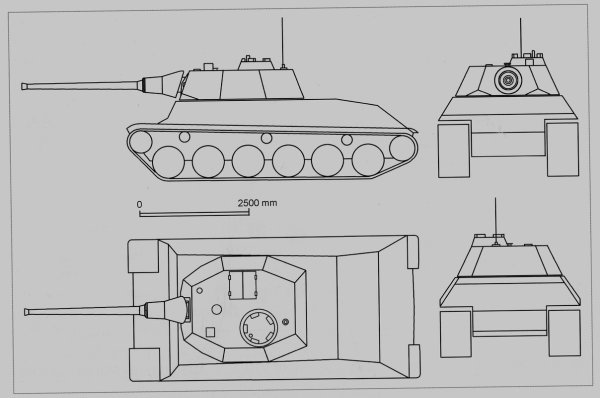 Чертеж танка Шкода т 25