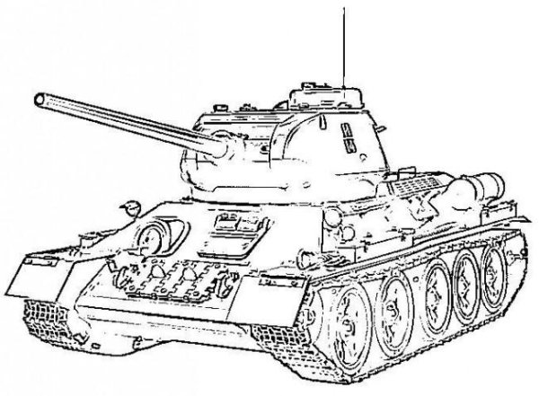 Танк т-34-85 раскраска