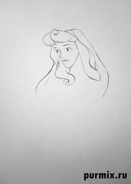 Поэтапный рисунок красавицы