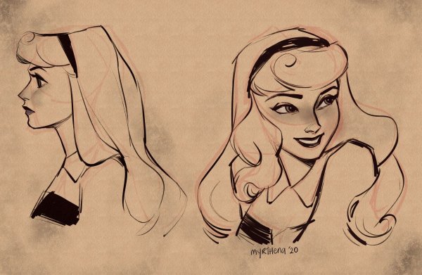 Принцесса Дисней Аврора скетч