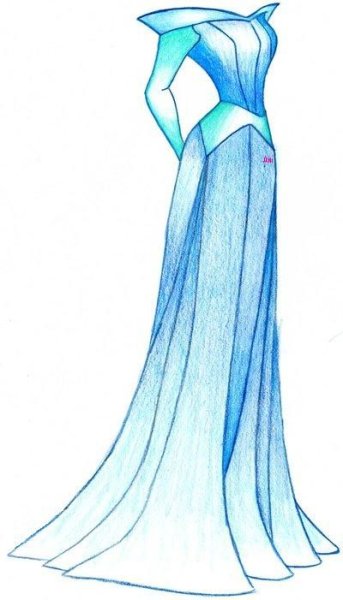 Платье спящей красавицы рисунок