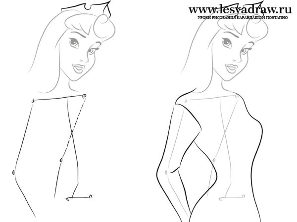 Поэтапное рисование красавицы