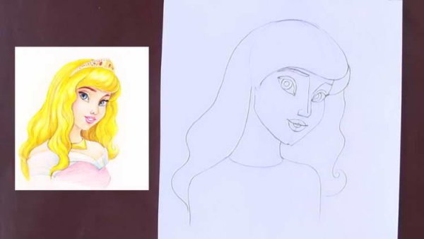 Картина портрет принцесс поэтапно