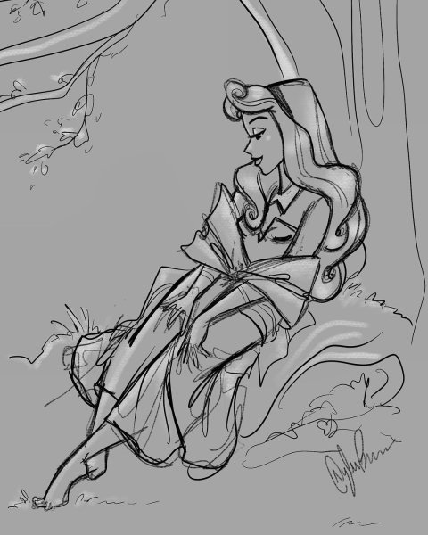 Принцесса Дисней Аврора скетч