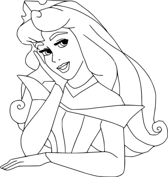 Раскраски принцессы Дисней спящая красавица