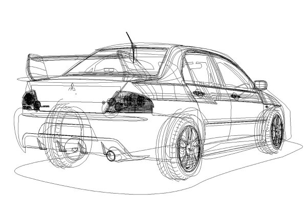 Mitsubishi EVO 10 Blueprint