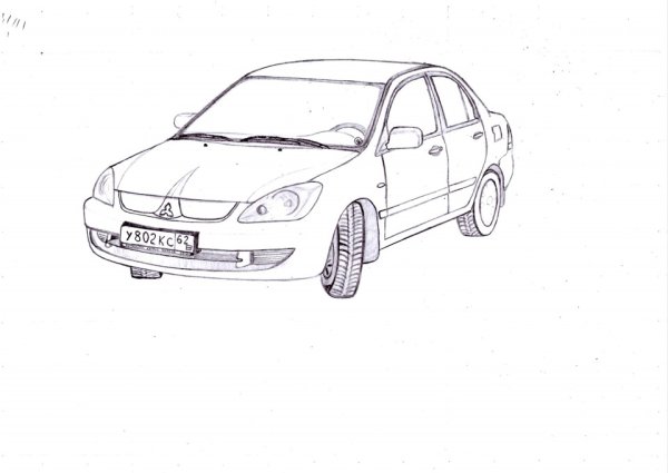 Раскраска Мицубиси Лансер 9