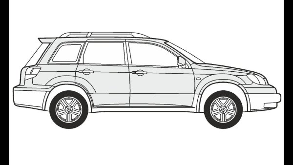 Раскраски машинки Митсубиси Аутлендер
