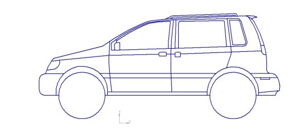 Митсубиси рисунок карандашом сбоку
