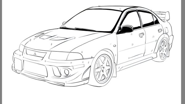 Mitsubishi Lancer Evolution x раскраска