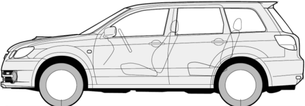Mitsubishi Outlander чертеж