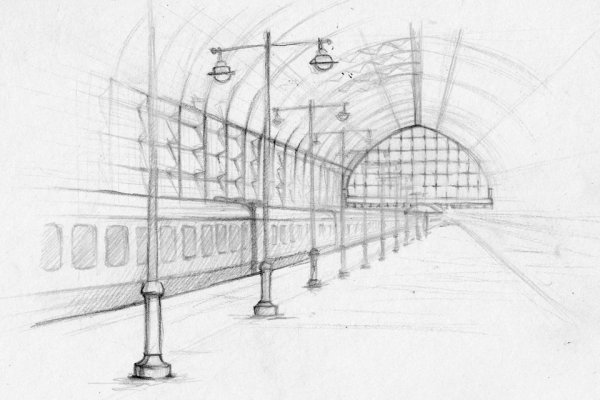 Вокзал карандашом