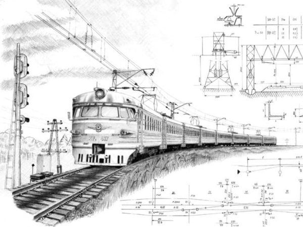 Железная дорога чертеж