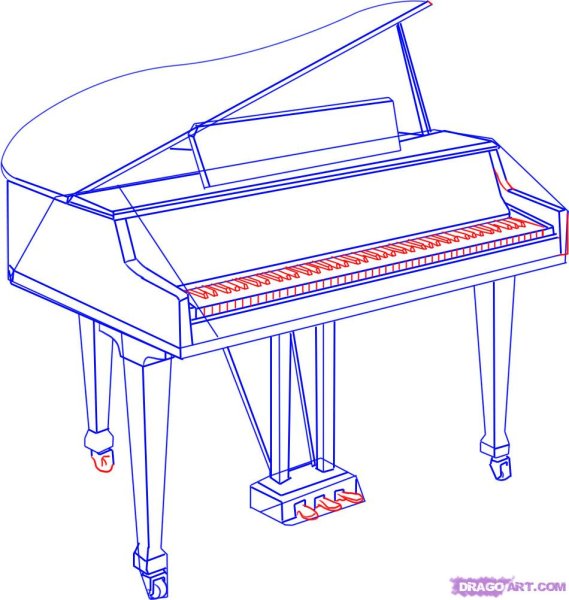 Пианино карандашом