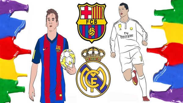 Барселона футбольный клуб Месси рисовать