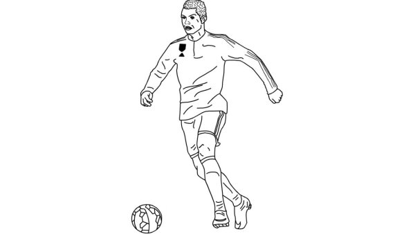 Раскраска футболист Роналдо