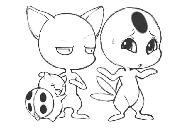 Раскраски леди баг и супер кот КВАМИ