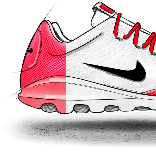 Бутсы найк рисунок