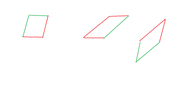 Пошаговое рисование параллелограмма