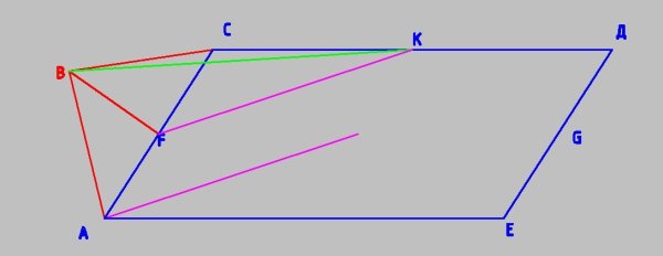 Треугольники в разных плоскостях