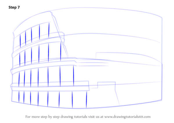 Поэтапное рисование Колизея